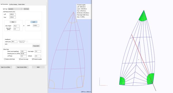 Design/Schnitt flacher Gennaker